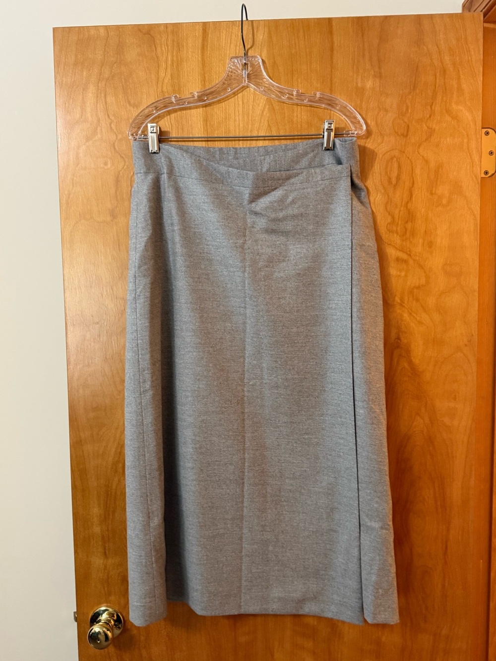 Jil Sander Wrap Front Skirt Wool Cashmere Silk Blend Gray Made In Italy NWT 40